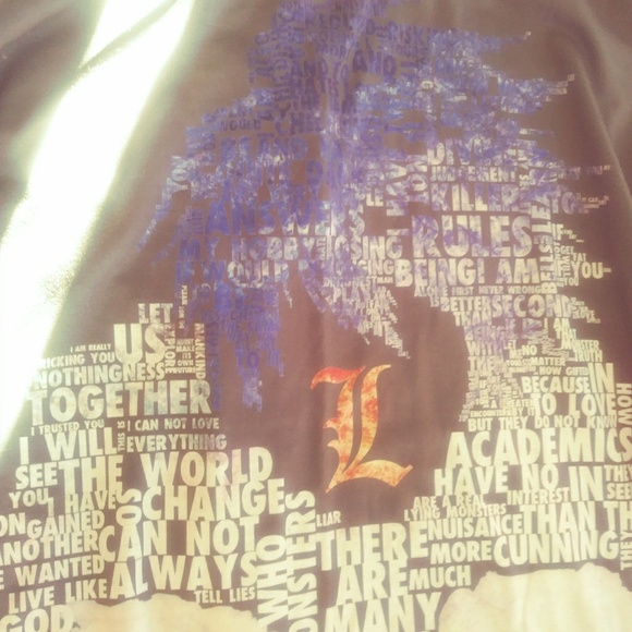 2pc L Death Note Shirts & Bracelet - Picture 3 of 4